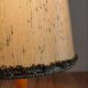 Solid brass candle holder lamp and vintage fabric