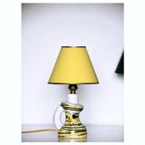 Lampe en céramique jaune vintage