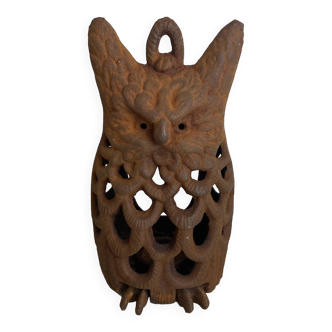 Old cast iron owl lantern