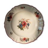 Round flat in faience of sarreguemines model agreste 34 cm
