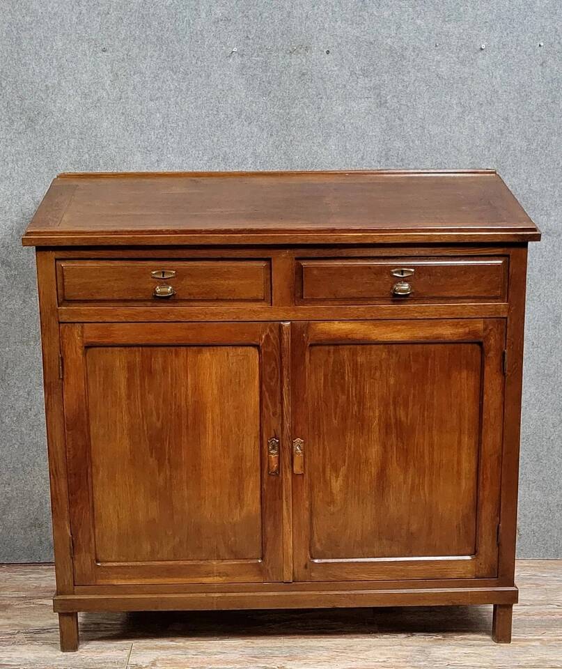 Trade furniture with inclined plane in solid stained beech, late 19th century