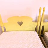 Pair of painted wooden twin beds