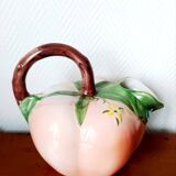 Vintage 1960s slipware fishing pitcher