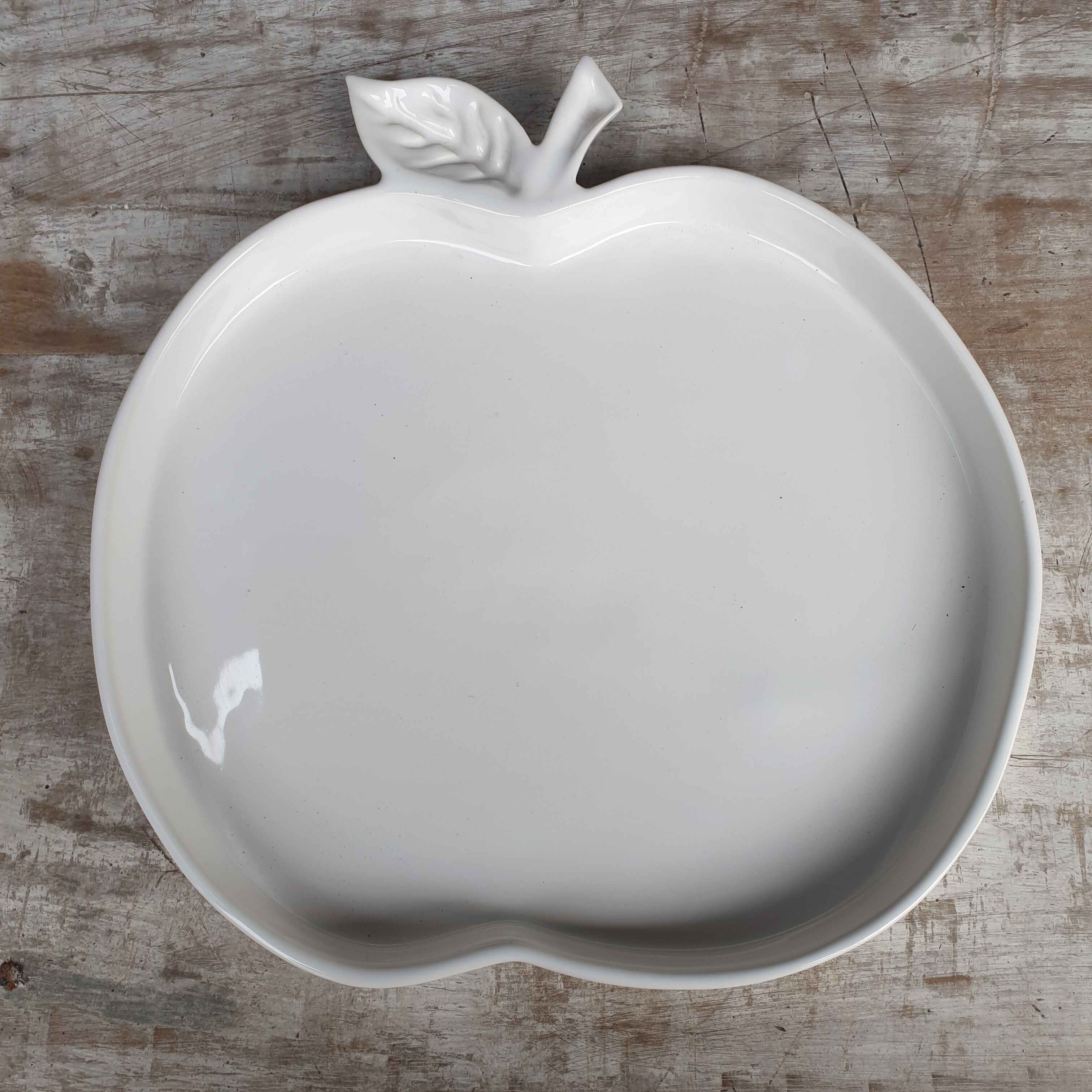 Plat à tarte vintage en forme de pomme années 1970