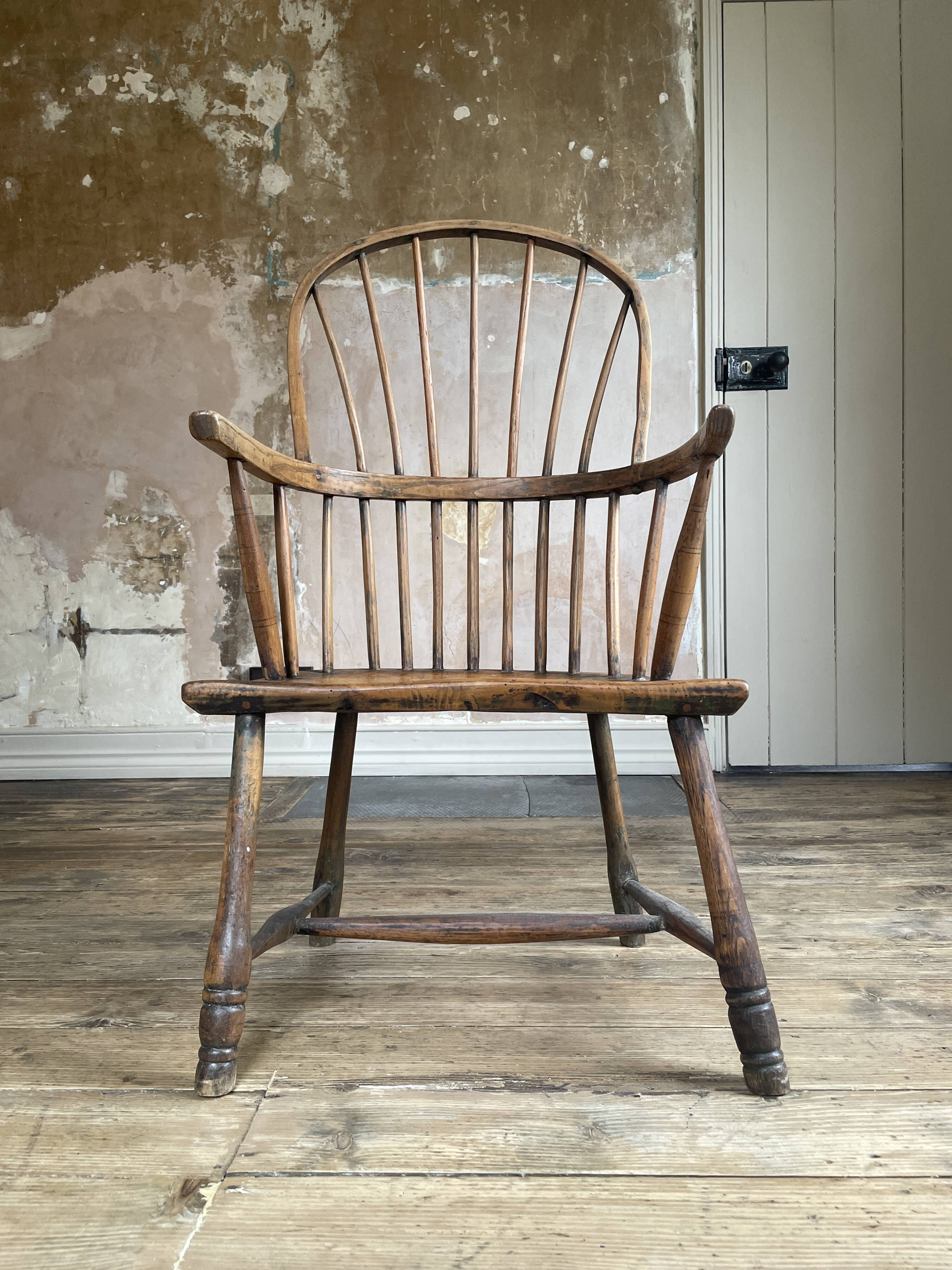 18th / Early 19th Century English Vernacular Windsor Armchair | Primitive E