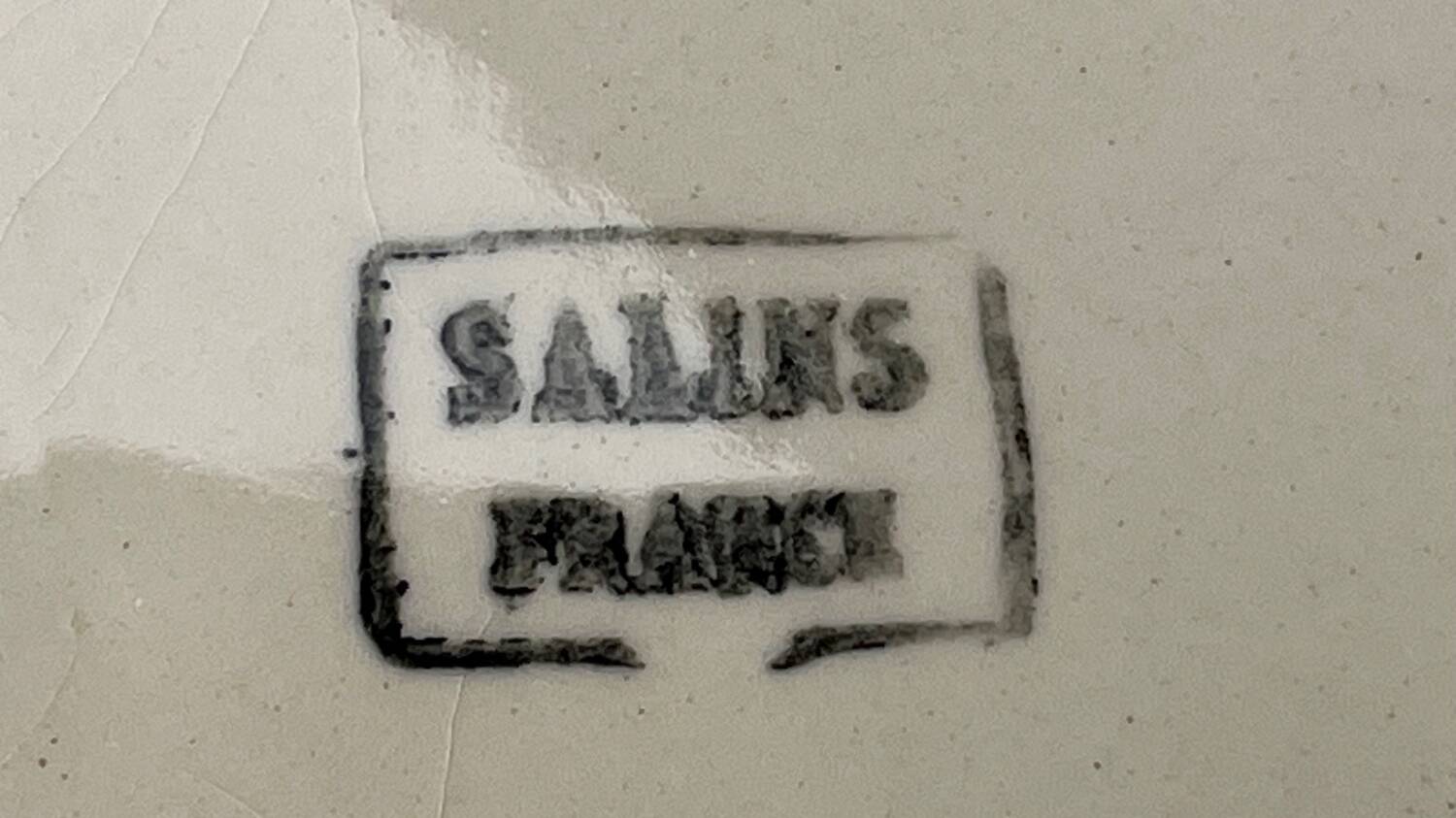 Set of 4 old Salins flat plates