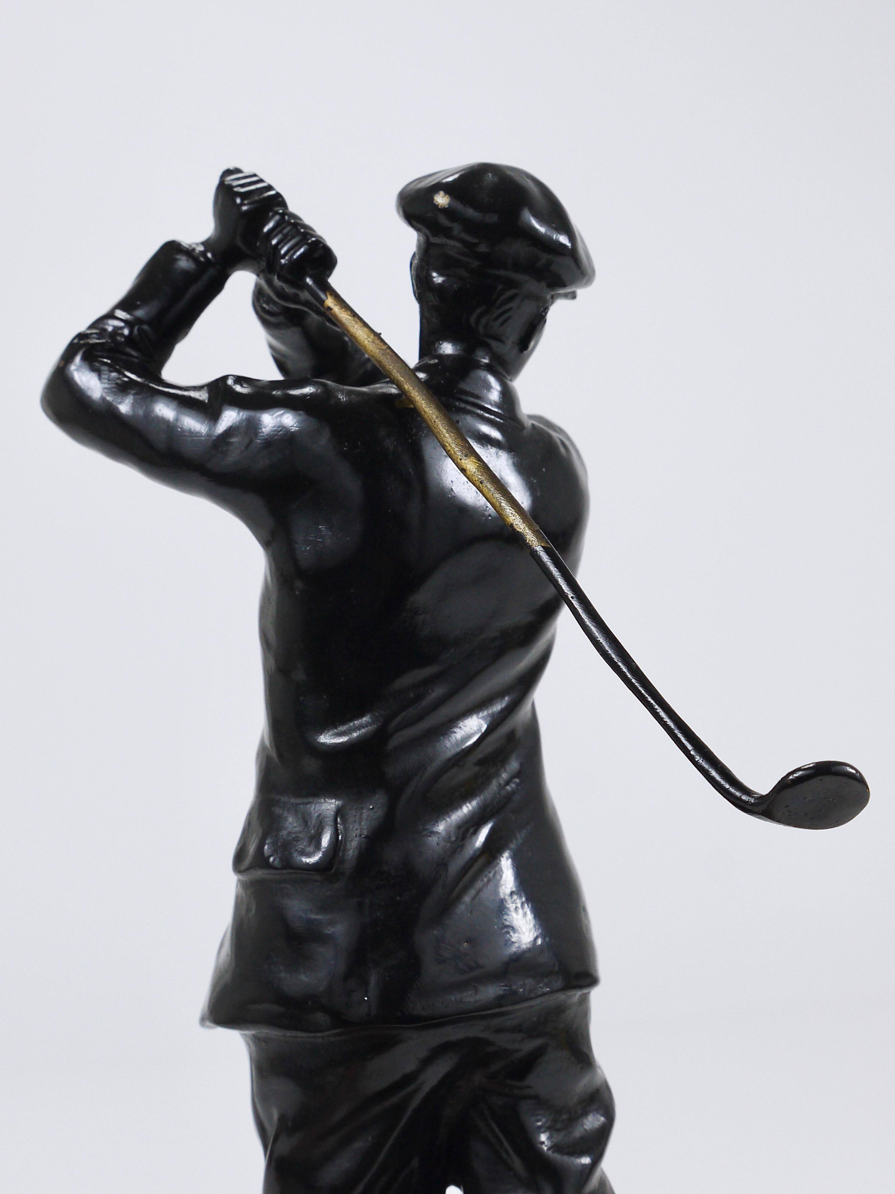 Bronze statue of the golfer Harry Vardon from the 1920s, Richard Thuss, Argentor Vienna.