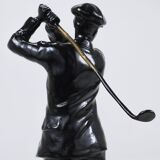 Bronze statue of the golfer Harry Vardon from the 1920s, Richard Thuss, Argentor Vienna.