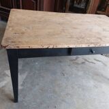 Table de ferme ancienne 2 tiroirs, 1m45