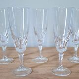 5 verres à pied en cristal