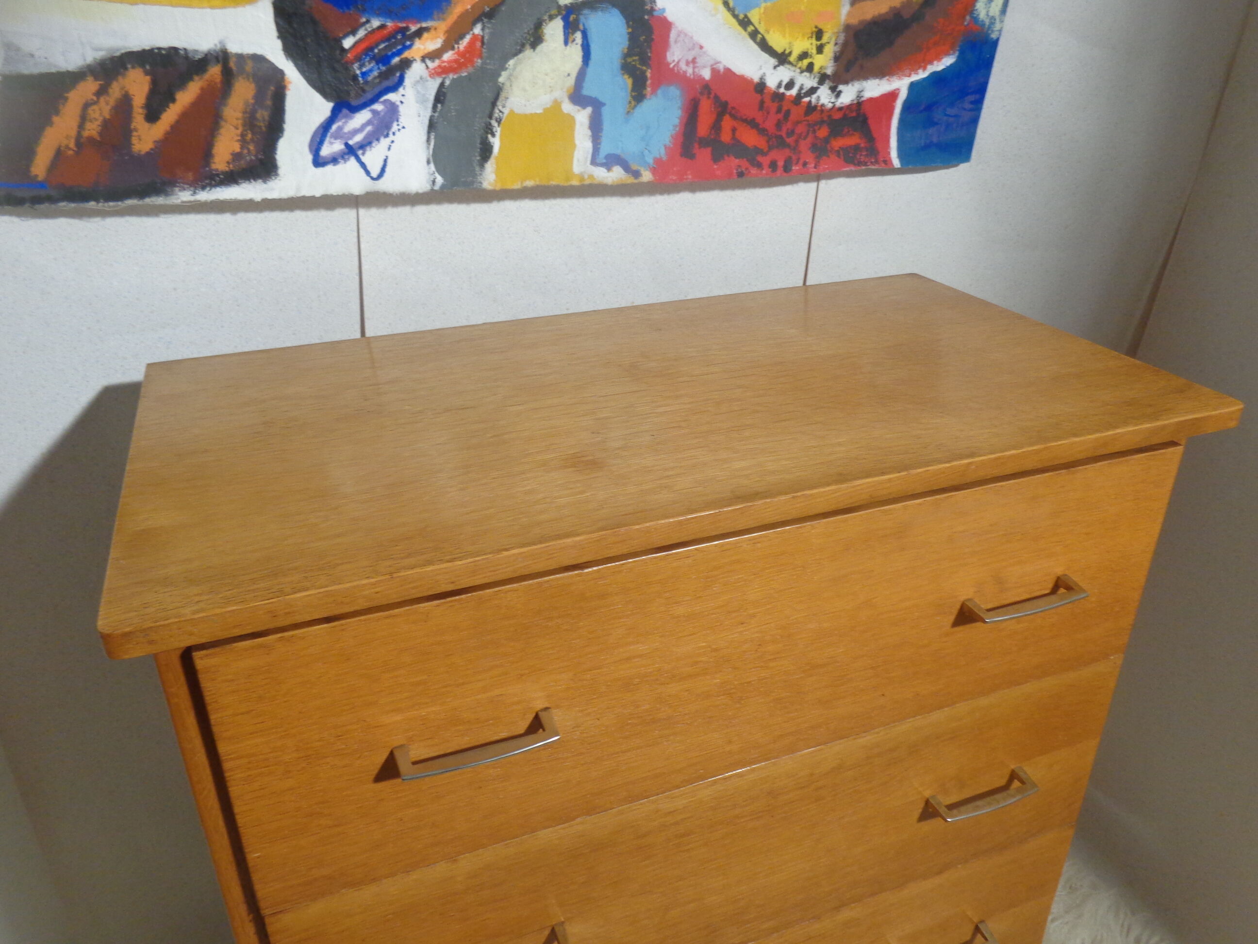 Commode vintage scandinave pieds compas année 60