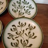 Set de 4 assiettes Badonviller décor Gui