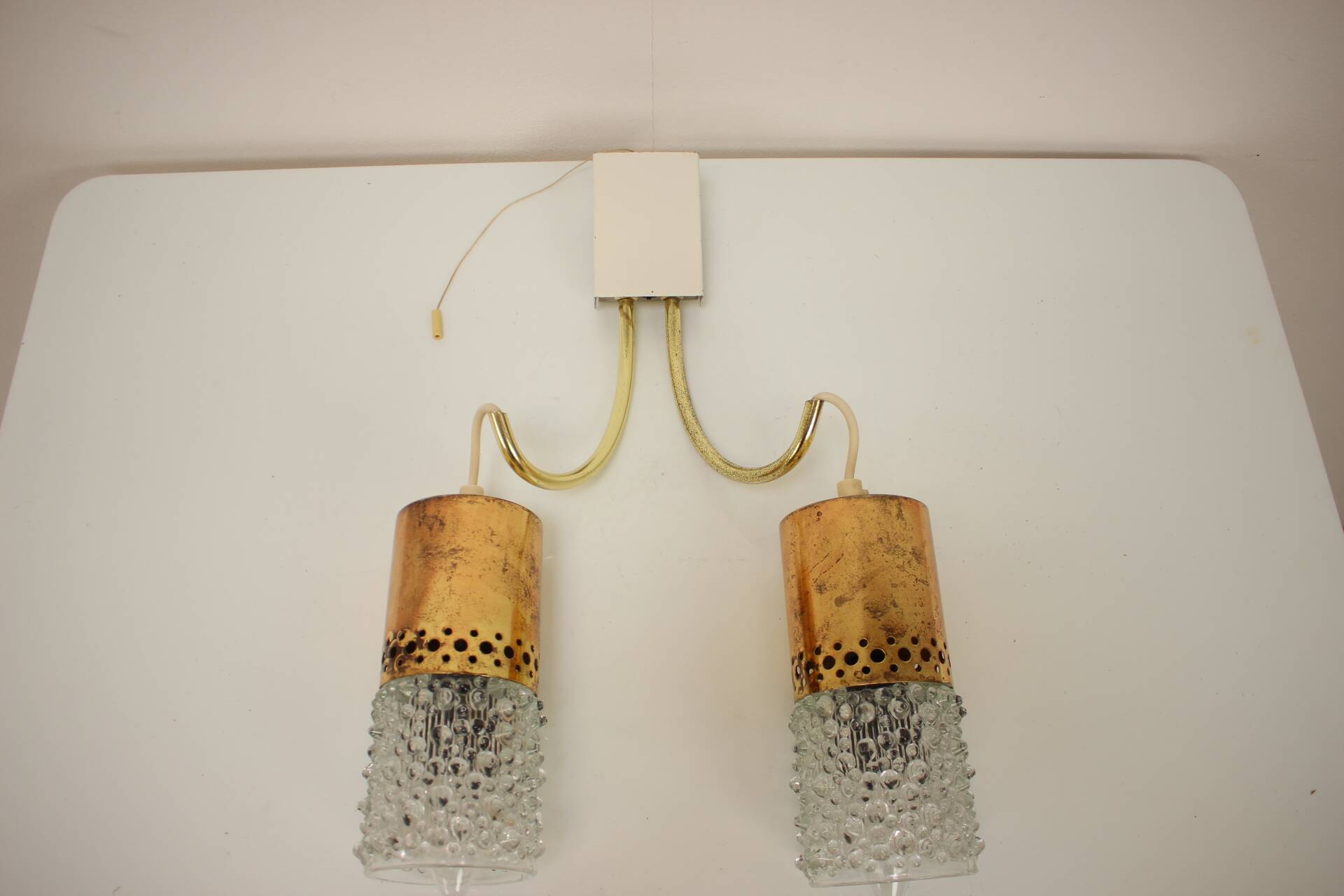 Midcentury Brass Wall Lamp, Germany, 1970s