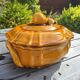 Ceramic soup tureen and sauceboat set