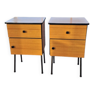 Paire de tables de chevet vintage
