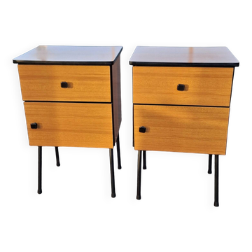 Paire de tables de chevet vintage