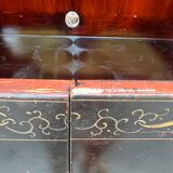 Asian turntable/vinyl cabinet in lacquered wood