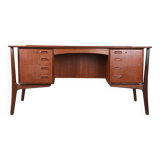 Large Danish teak desk, double sided, by Svend Aage Madsen for H. P Hansen 1960.