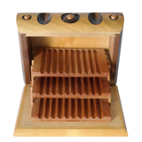 Antique carved walnut cigarette display box