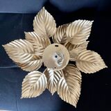 Golden flower wall lamp