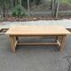 Renovated 19th-century solid oak extendable farmhouse dining table 200cm