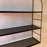 Black metal string shelf