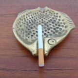 Brutalist Bronze Fish Ashtray, 1960s