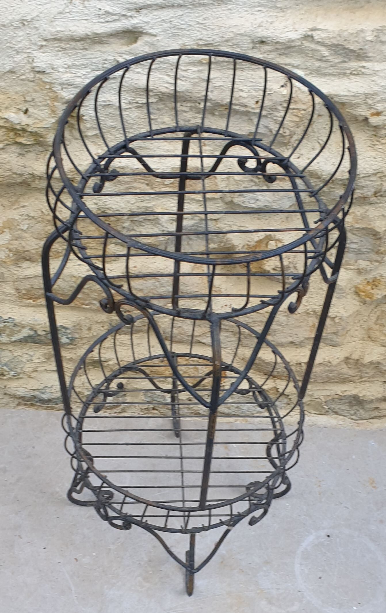 Vintage wrought iron plant door