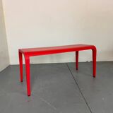 Italian Modern Red Side Bench Table Laleggera by Ricardo Blumer for Alias