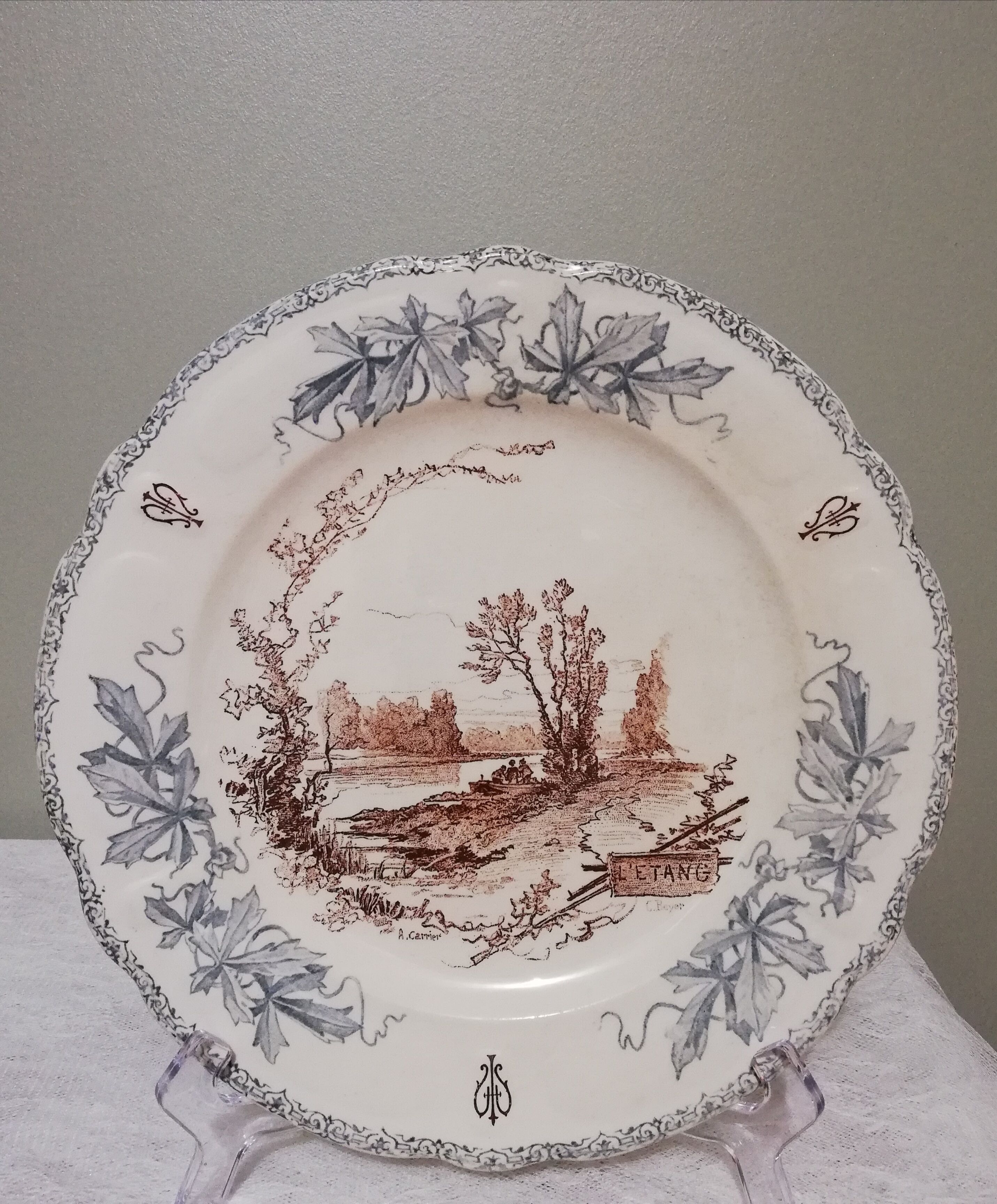 Decorative plate Choisy-le-roi "l'etang"