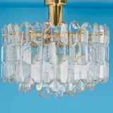 Murano glass light fixture in brass Palazzo, Kalmar, Austria, 1970s