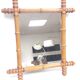 Ancient bamboo/rotin mirror 49 x 43 cm