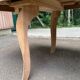 Renovated Art Deco extendable dining table in solid oak and pine from the 1960s.
