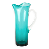 1960s Portuguese Turquoise Glass Jug