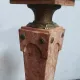 High Louis XVI column in marble and bronze