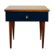 Electric blue bedside table