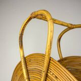 Vintage bamboo magazine rack by Vivai Del Sud, Italy, 1960s.