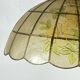 Capiz shell pendant light with flowers