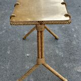 Table basse en corde design vintage années 60