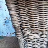 Wood and wicker basket, antique, size xxxl.