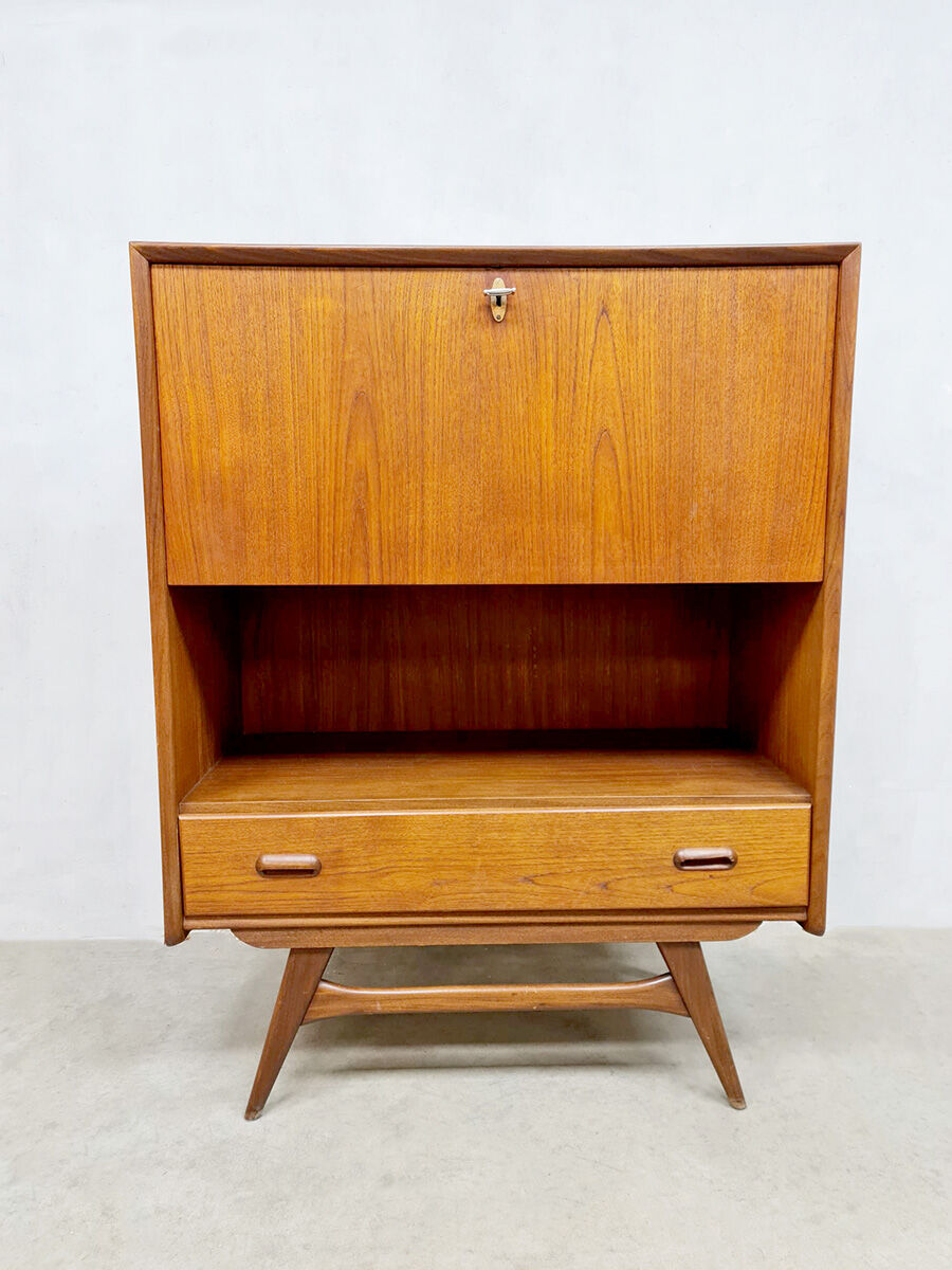 Vintage webé teak wall cabinet by Louis Van Teeffelen