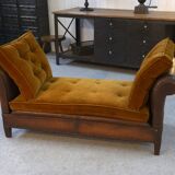 Studded leather bench circa 1920