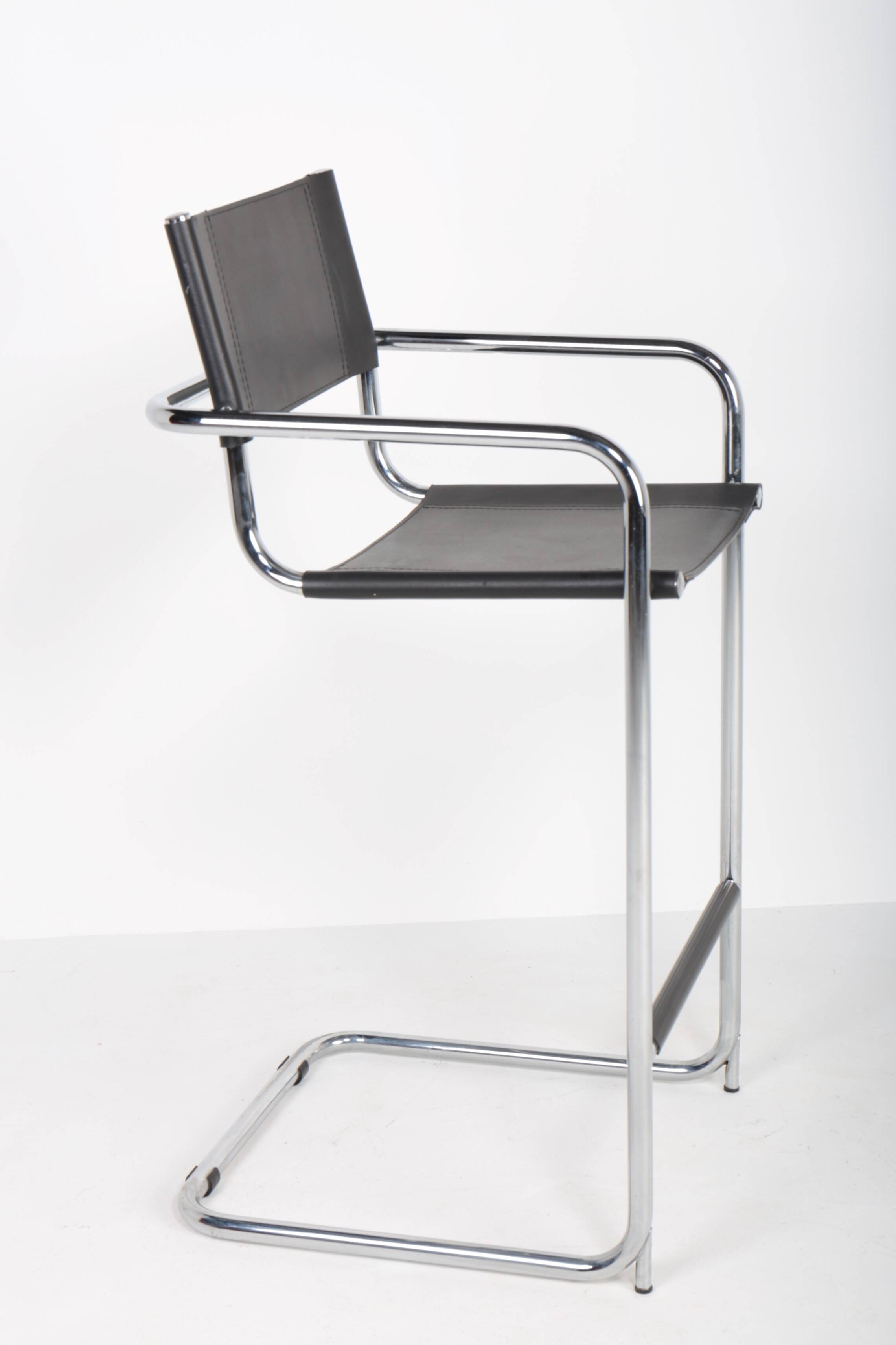 Bauhaus style tubular bar stool