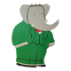 Children's Wall Decoration Babar the King Painted Wood