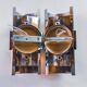 Pair of space age 2-light wall lights, chromed metal, Italy, 1970