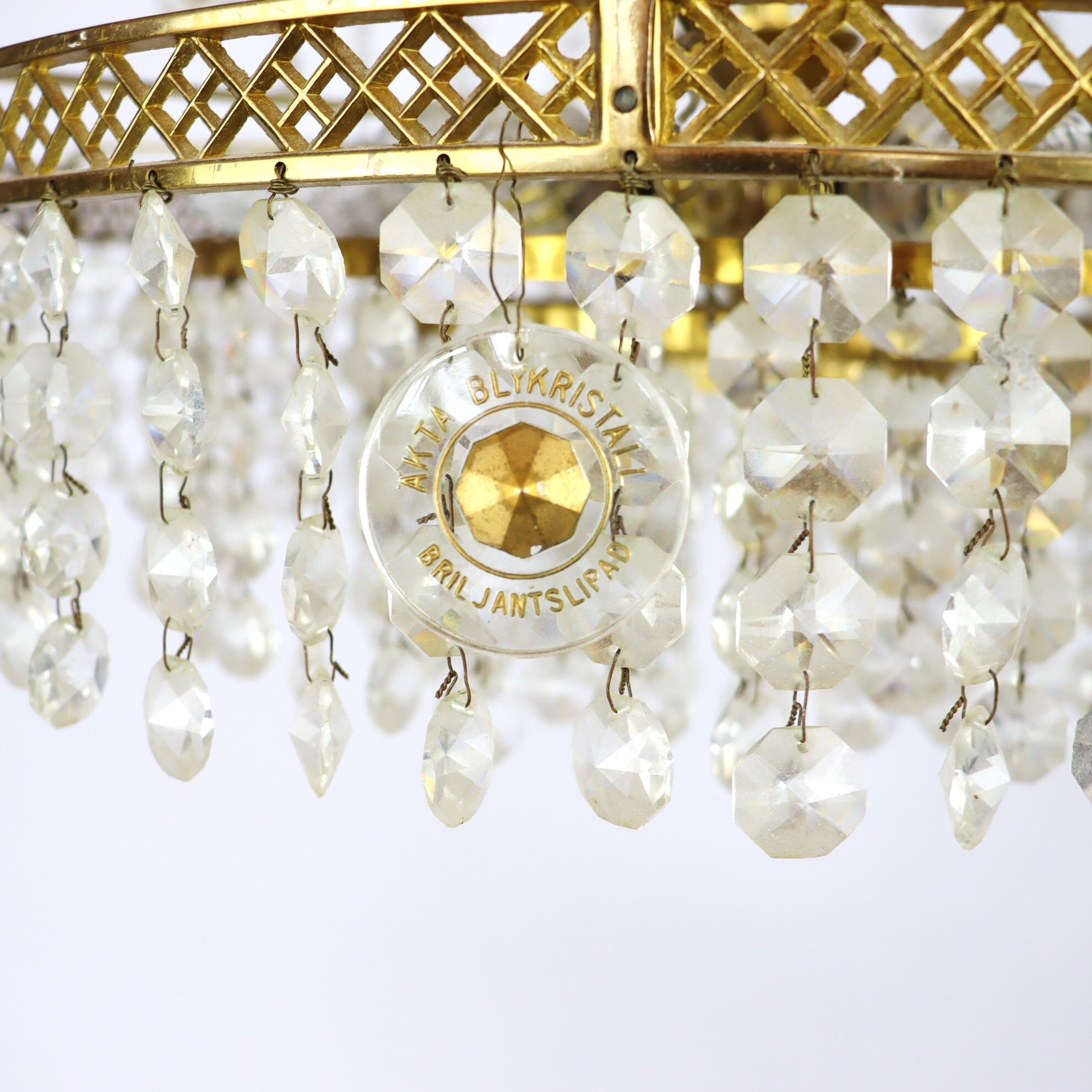 Lustre en cristal années 50