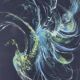 Painting on canvas depicting a phoenix, 1987