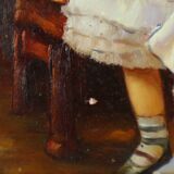 Painting Young Girl Gold Frame Lady Sybil Primrose