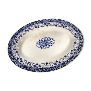 Plat ovale Longwy model Louis XV