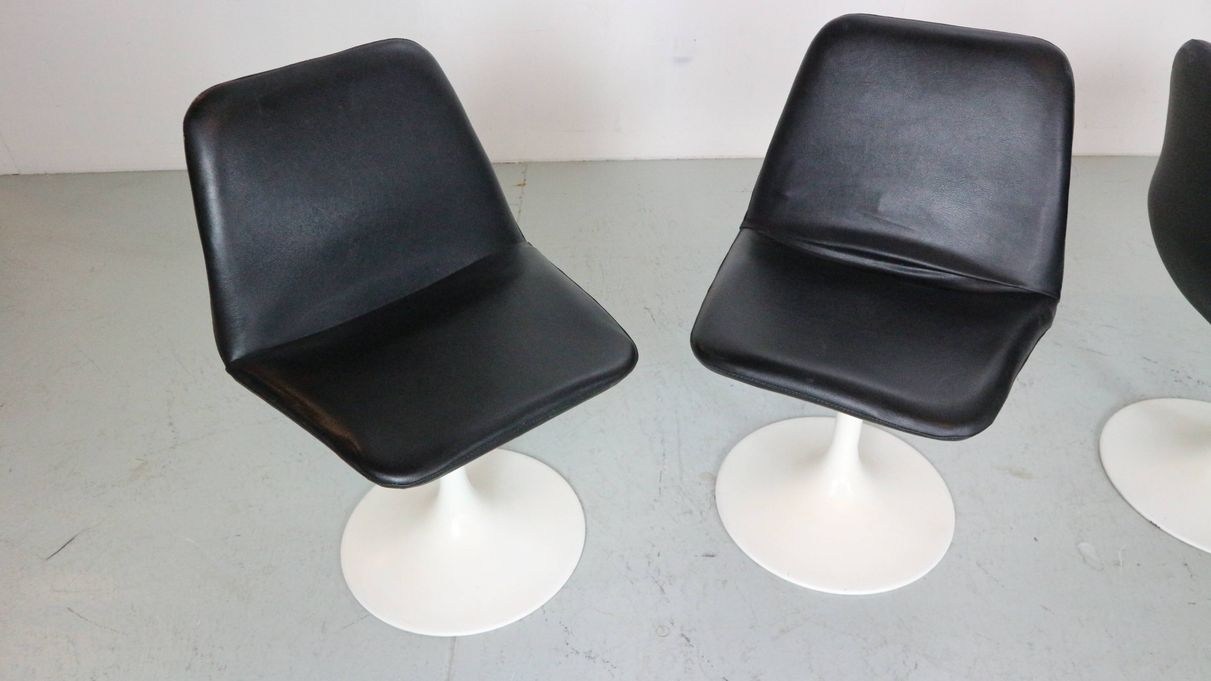 Scandinavian Modern Set Of 4 Dinning Chairs By Börje Johanson Vinga, Sweden 1970